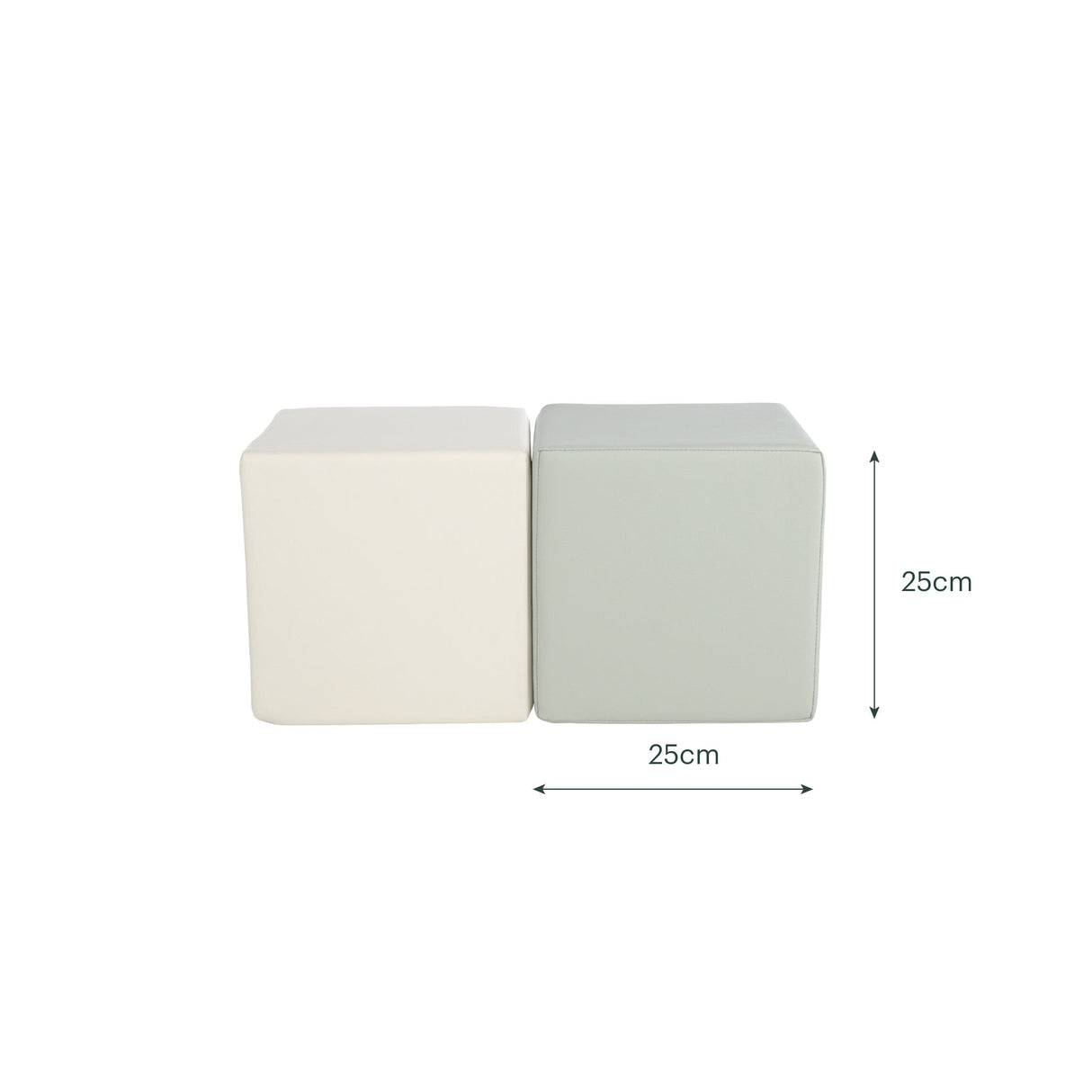CuddleCo Soft Play Cubes 2 Piece - Sea Salt & Pebble