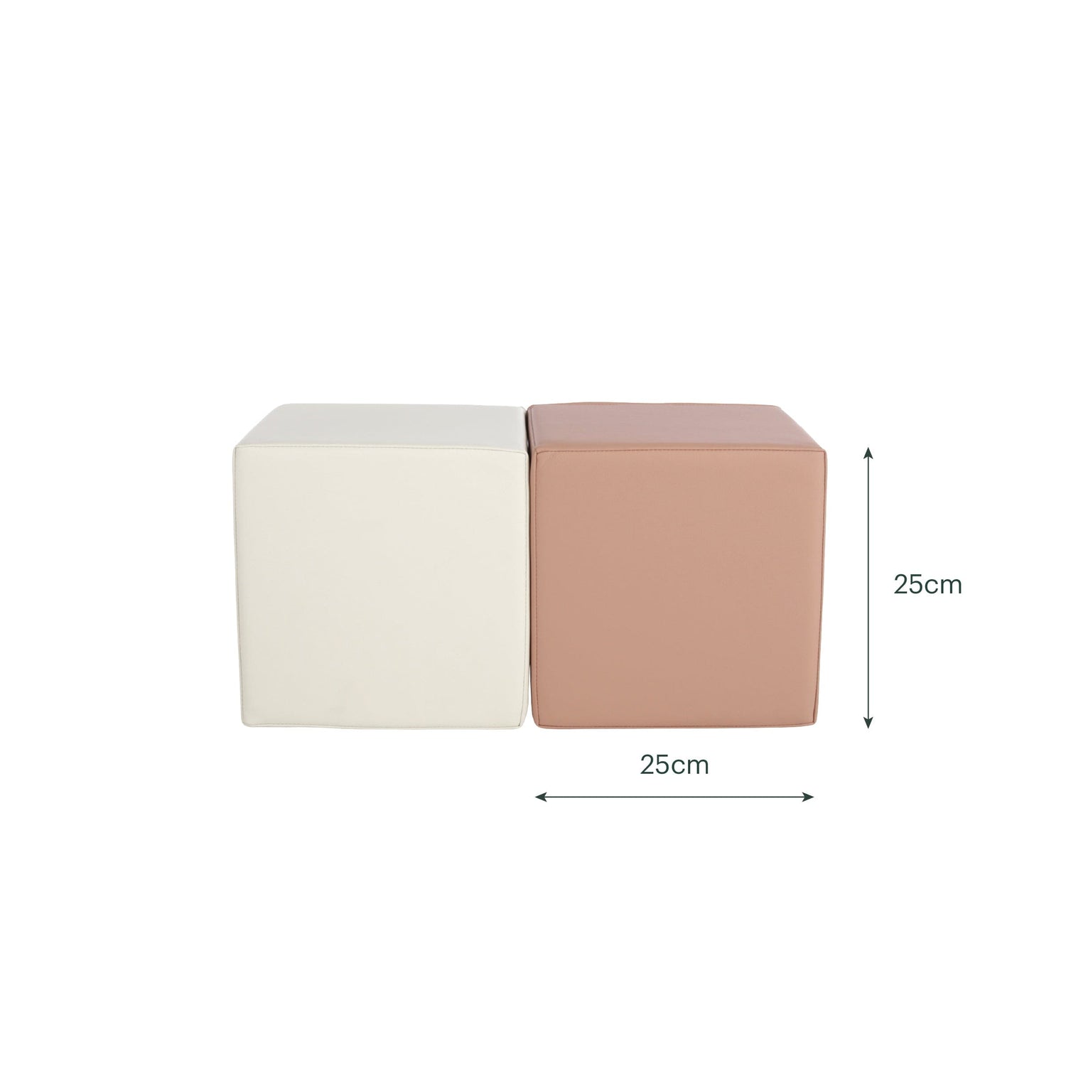 CuddleCo Soft Play Cubes 2 Piece - Tuscany & Pebble