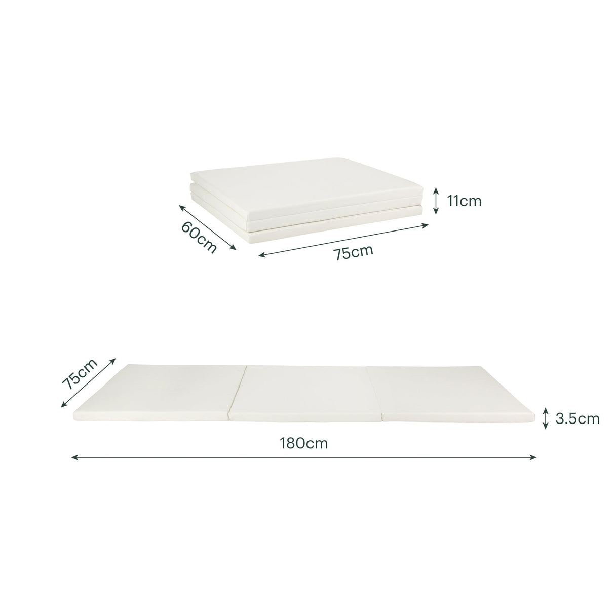 CuddleCo Soft Play 3-Fold Tumble Mat - Pebble