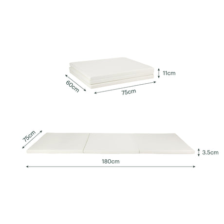 CuddleCo Soft Play 3-Fold Tumble Mat - Pebble