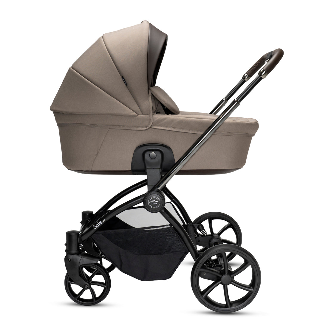 Noordi Sole V3 - 3in1 Travel System with ThermoCot Carrycot + Travel Carrier i-Size Car Seat, Artic Mink