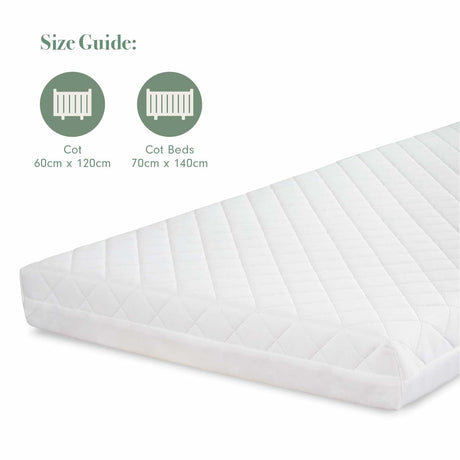 Tutti Bambini Sprung Cot Mattress (60 x 120 cm) - White