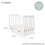Obaby Stamford Mini Sleigh 3 Piece Room Set - White