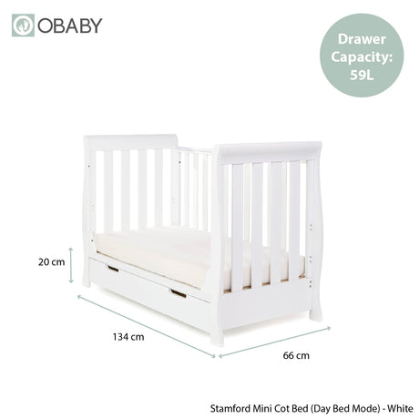 Obaby Stamford Mini Sleigh 2 Piece Room Set - White