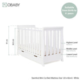 Obaby Stamford Mini Sleigh 3 Piece Room Set - White