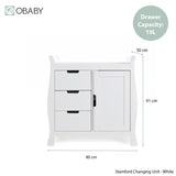 Obaby Stamford Mini Sleigh 3 Piece Room Set - White