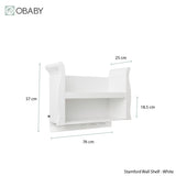 Obaby Stamford Sleigh Shelf - White