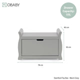 Obaby Stamford Sleigh Toy Box - Warm Grey