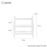 Obaby Stamford Sleigh Open Changing Unit - White