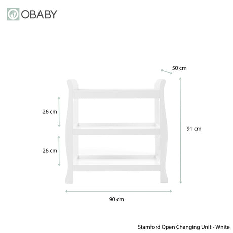 Obaby Stamford Sleigh Open Changing Unit - White