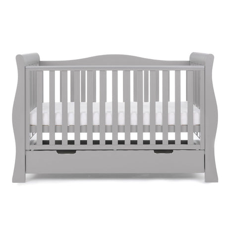 Obaby Stamford Luxe Sleigh Cot Bed - Warm Grey