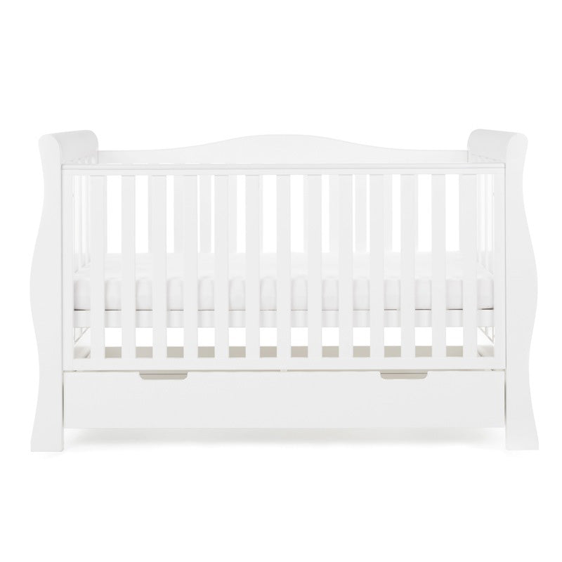 Obaby Stamford Luxe Sleigh 3 Piece Room Set - White