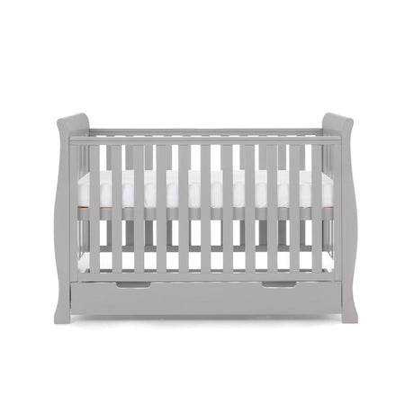 Obaby Stamford Mini Sleigh Cot Bed - Warm Grey