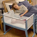 SnuzPod Studio Bedside Crib - Santorini Sky