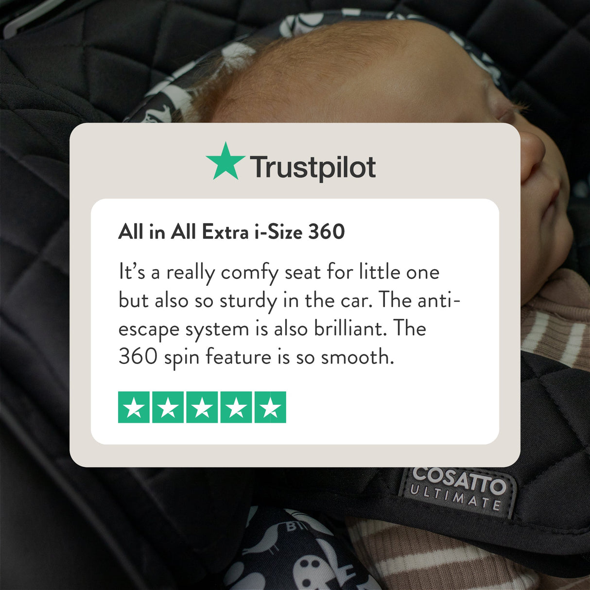 Cosatto All in All Extra i-Size 360 Car Seat - Whisper