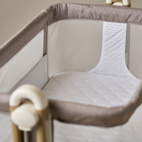 Obaby Cloud Bedside Crib - Nutmeg