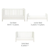 Tutti Bambini Essentials Alba Mini Cot Bed - White