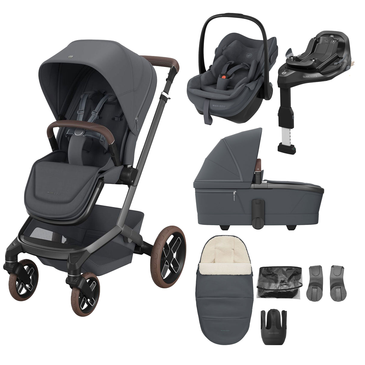 Maxi-Cosi FAME 8 Piece Premium Travel System - Moon Graphite