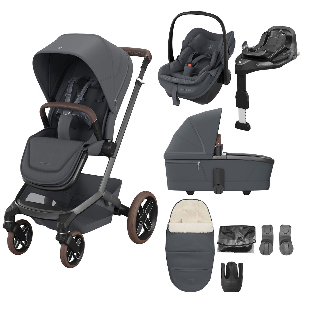 Maxi-Cosi FAME 10 Piece Premium Travel System - Moon Graphite
