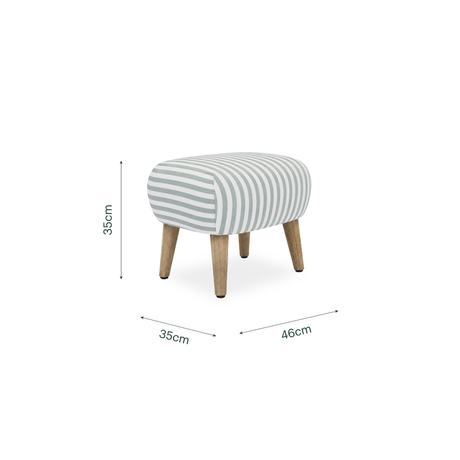 Etta Footstool - Sea Salt Stripe
