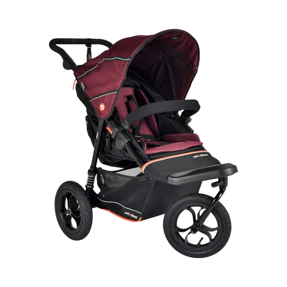 Out n About Nipper V6 Single Pushchair - Brambleberry Red 1