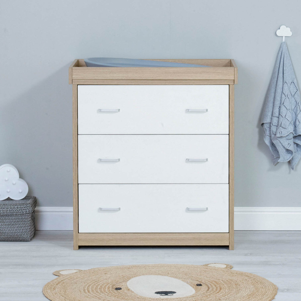 Babymore Veni 2 Piece Room Set - Oak White
