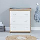 Babymore Veni 2 Piece Room Set - Oak White