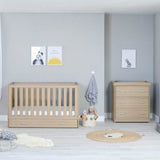 Babymore Veni 2 Piece Room Set with Drawer - Oak