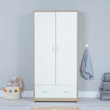 Babymore Veni 3 Piece Room Sets with Drawer - Oak White
