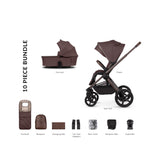 Venicci Upline 2 SE Pushchair & Carrycot 2-in-1 Bundle - Burgundy 5