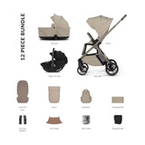 Venicci Tila 12 Piece Comfort 3in1 Tiago Bundle - Latte