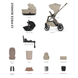Venicci Tila 13 Piece Luxury 4in1 Tiago Bundle - Latte