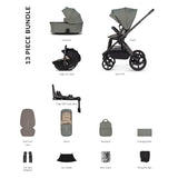 Venicci Upline 3 Luxury 4in1 Tiago Car Seat & 360 Base Bundle - Aloe