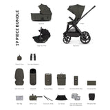 Venicci x Hunter Upline 3 Comfort 3in1 Tiago 360 Car Seat Bundle - Dark Olive