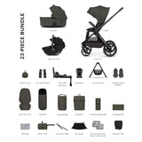 Venicci x Hunter Upline 3 Ultimate 4in1 Plus Tiago Car Seat & 360 Base Bundle - Dark Olive