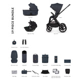 Venicci x Hunter Upline 3 Comfort 3in1 Tiago 360 Car Seat Bundle - Navy