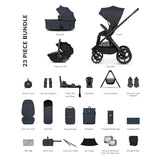 Venicci x Hunter Upline 3 Ultimate 4in1 Plus Tiago Car Seat & 360 Base Bundle - Navy