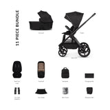 Venicci Upline 3 Essential 2in1 Accessory Bundle - Onyx