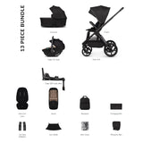 Venicci Upline 3 Luxury 4in1 Tiago Car Seat & 360 Base Bundle - Onyx