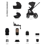 Venicci Upline 3 Luxury 4in1 Tiago Car Seat & 360 Base Bundle - Onyx