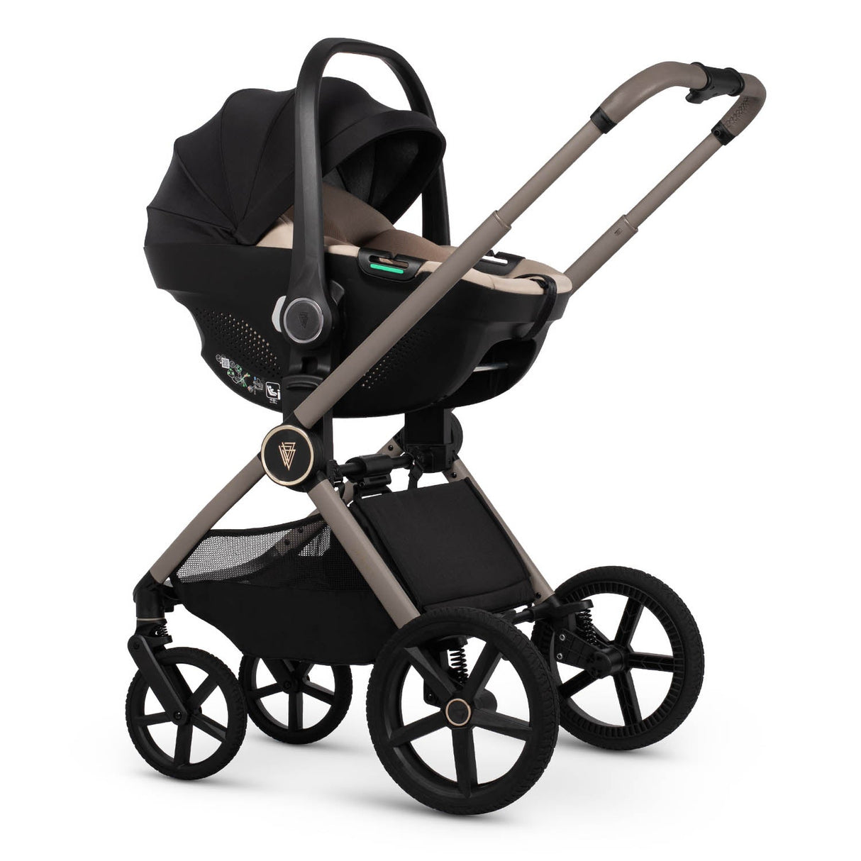 Venicci Upline 3 Ultimate 4in1 Plus Tiago Car Seat & 360 Base Bundle - Pebble