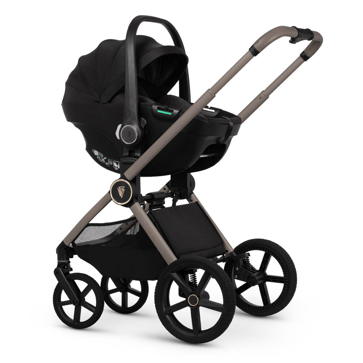 Venicci Upline 3 Comfort 3in1 Tiago 360 Car Seat Bundle - Pebble