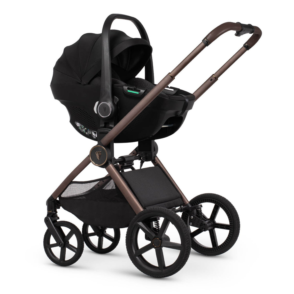 Venicci Upline 3 Comfort 3in1 Tiago 360 Car Seat Bundle - Sand