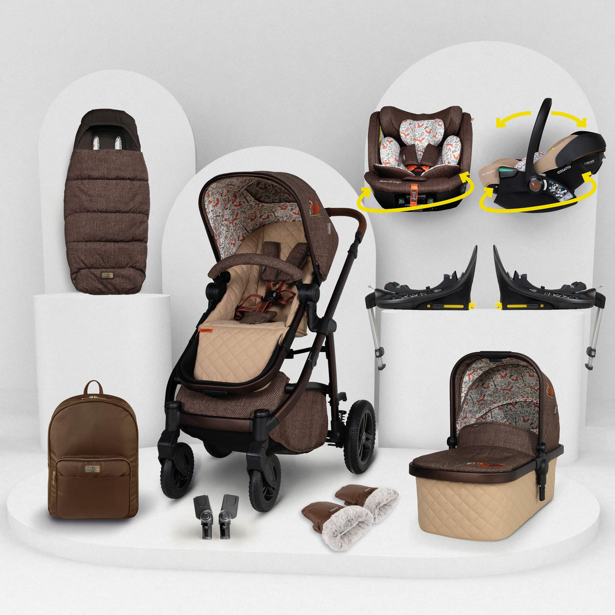Cosatto Wow 3 All Stage Family Rotate & Recline 2 Base Bundle - Foxford Hall