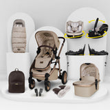 Cosatto Wow 3 All Stage Family Rotate & Recline 2 Base Bundle - Whisper