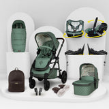 Cosatto Wow 3 All Stage Family Rotate & Recline 2 Base Bundle - Meadow