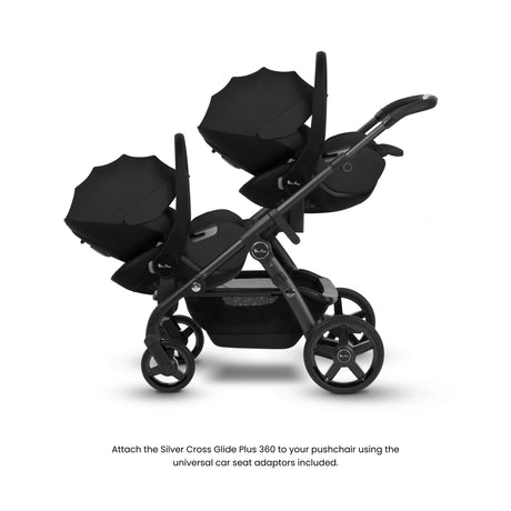 Silver Cross Wave 3 Twin Travel System Bundle - Onyx 11