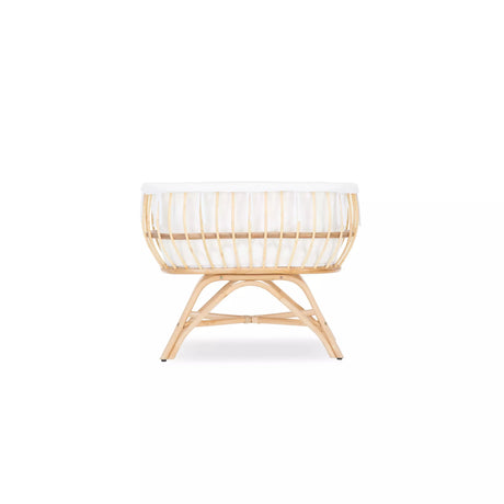 CuddleCo Aria Rattan Crib - Natural