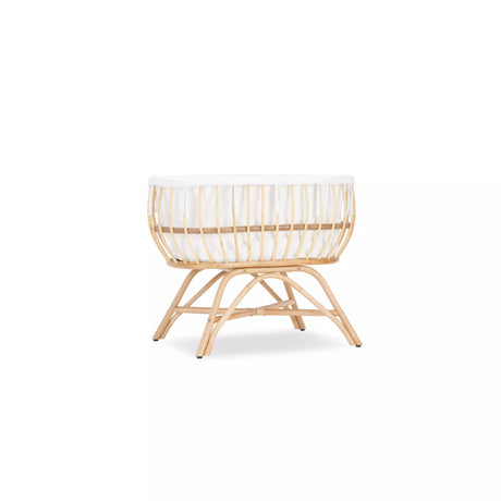 CuddleCo Aria Rattan Crib - Natural