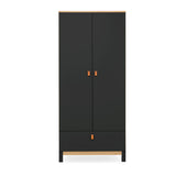 CuddleCo Rafi Nursery Wardrobe - Oak & Black